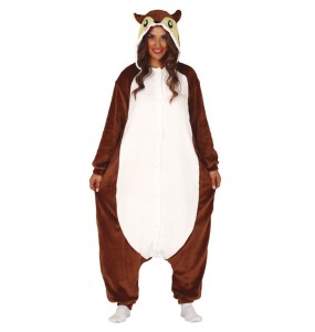 Déguisement Écureuil kigurumi adulte