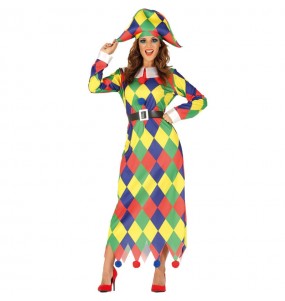 Déguisement Arlequin Multicolore femme