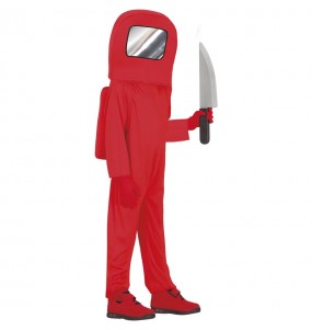 Déguisement Astronaute Among us rouge garçon