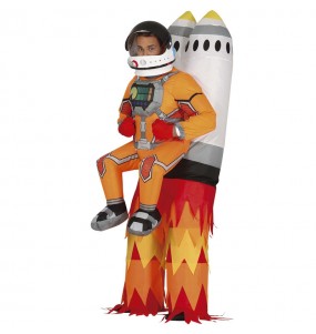 Costume Astronaute à fusée gonflable homme