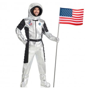 Costume pour homme Astronaute argenté