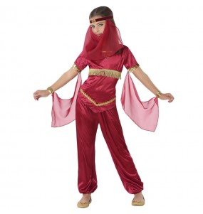 Déguisement Princesse Arabe rouge fille