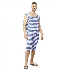 Costume pour homme Maillot de bain vintage bleu