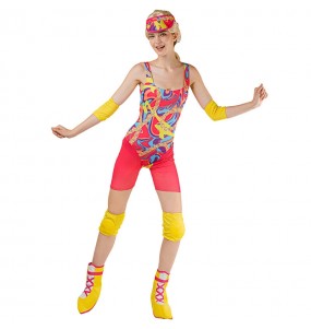 Costume Barbie patineuse multicolore femme