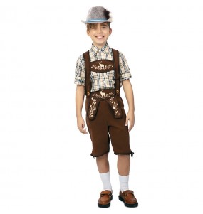 Costume Bavarois Oktoberfest marron garçon