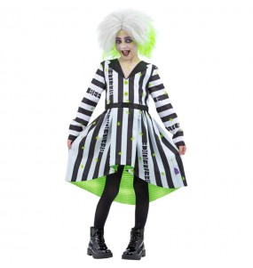 Costume Beetlejuice de Tim Burton fille