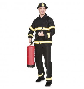 Costume pour homme Pompier noir
