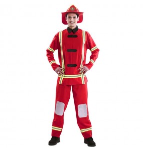 Déguisement Pompier rouge homme
