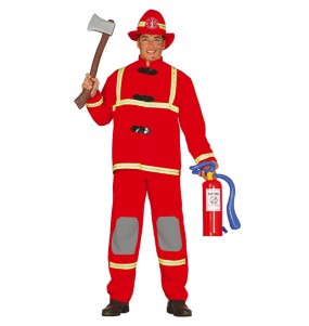 Déguisement Pompier rouge homme