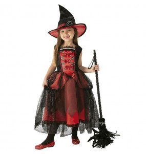 Costume Witch Chic Rouge fille