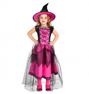 Costume Sorcière Pink Chic fille