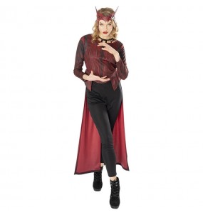 Costume Sorcière Rouge Deluxe femme