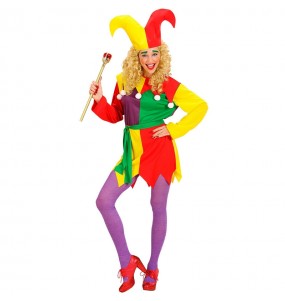 Costume Bouffon multicolore femme