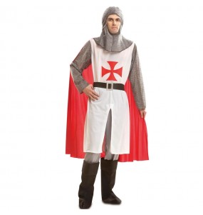 Costume Chevalier médiéval avec cape rouge homme