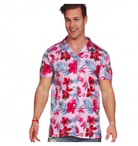 Costume Chemise hawaïenne à flamants roses homme