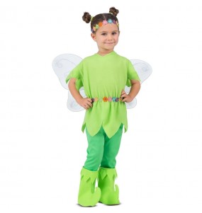 Costume Fée Clochette avec des fleurs fille