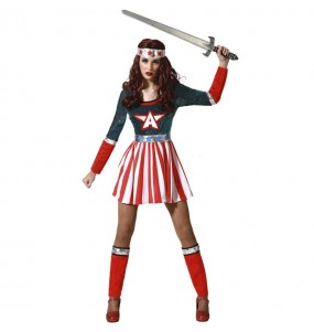 Costume Capitaine America bande dessinée femme