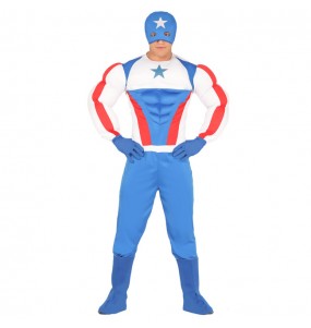 Déguisement Captain America Musclé pour homme