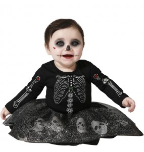 Costume Catrina avec crânes bébé