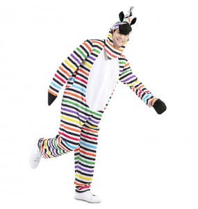 Costume pour homme Zèbre multicolore