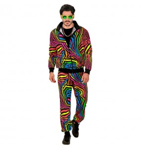 Costume pour homme Survêtement avec imprimé fluo