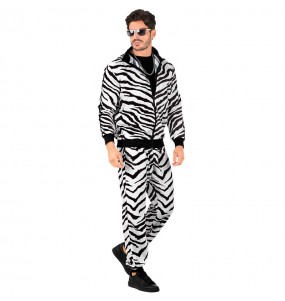 Costume pour homme Survêtement tigre noir et blanc