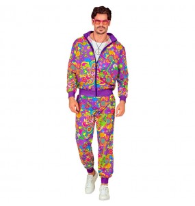 Costume pour homme Survêtement à fleurs hippie