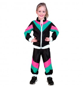 Costume pour garçons et filles de Survêtement Rétro Noir