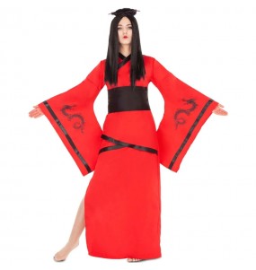 Déguisement Chinoise Dragon rouge femme