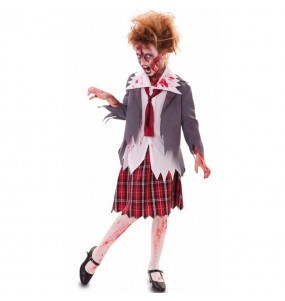 Déguisement Écolière zombie sanglante fille