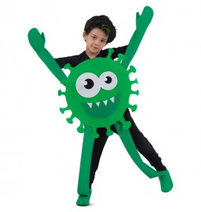 Disfraz de Coronavirus verde para niño