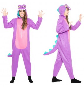 Déguisement Dinosaure Violet pour femme