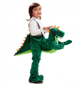 Costume Dinosaure vert sur les épaules garçon