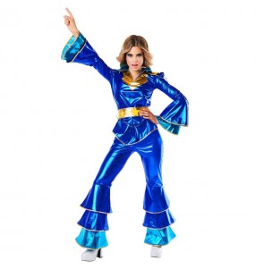 Costume Disco Abba bleu femme