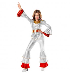 Costume Disco Abba argent femme