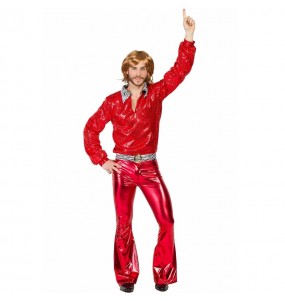 Costume pour homme Disco rouge