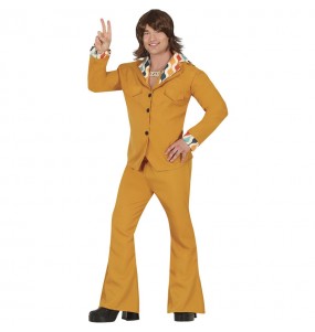 Costume pour homme Danseur de discothèque orange