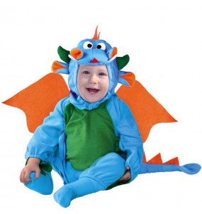 Déguisement Dragon bleu bébé
