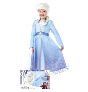 Déguisement Elsa Frozen avec perruque fille