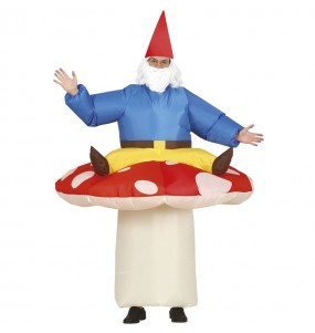 Costume Nain gonflable avec champignon homme