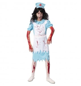 Costume Infirmière zombie bleue fille