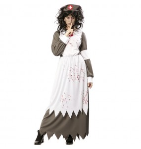 Costume Infirmière zombie grise femme