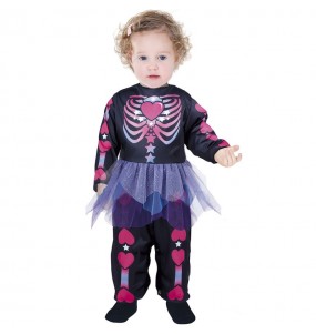 Costume Squelette avec étoiles et cœurs bébé