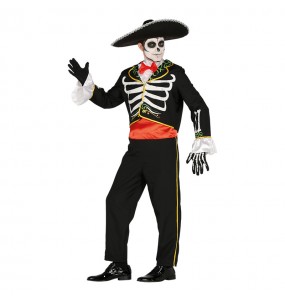 Déguisement Squelette Mariachi adulte