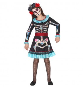 Costume Squelette mexicain fille