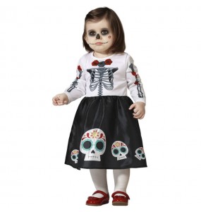 Déguisement Squelette mexicain Catrina bébé
