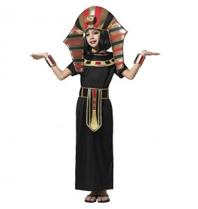 Costume Pharaonne noire et dorée fille