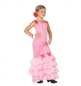 Déguisement Flamenco Rose pour fille