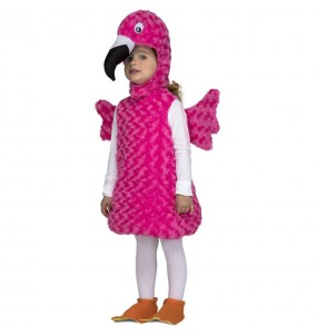 Déguisement Flamand Rose fille en peluche