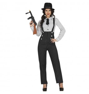 Costume Gangster rayé femme